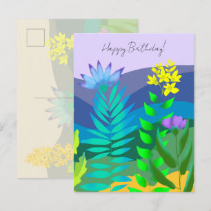 Desert flowers postcard