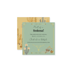 Desert Flowers Western Wedding Enclosure Card