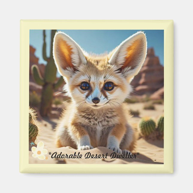 "Desert Fox Vibes" Magnet (Front)