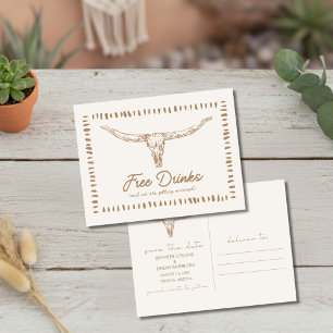 Desert Funny Free Drinks Save the Date Announcement Postcard