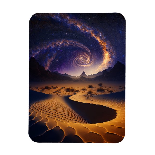 Desert Galaxy Surreal Landscape Art Magnet (Vertical)