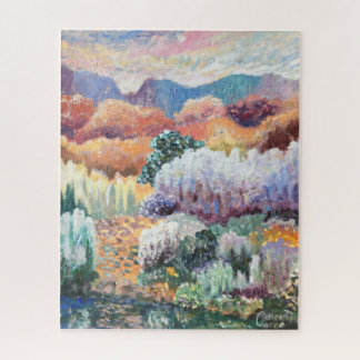 Desert Glory- Cool & Colourful Landscape Painting  Jigsaw Puzzle