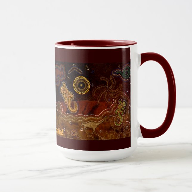 "Desert Heat"" Australian Aboriginal Style Mug (Right)