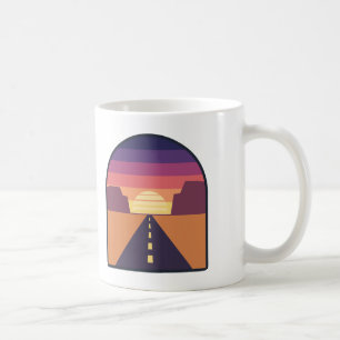 Desert Highway Arch Sunset Retro Southwestern Coffee Mug