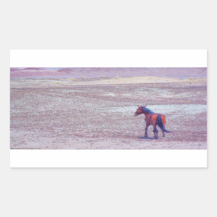Desert Horse P8640 Rectangular Sticker