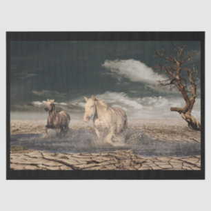 desert horses tissue paper