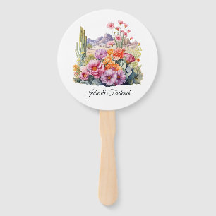 Desert Hues Floral Wedding Hand Fan