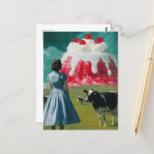 Desert in the Dairy Pasture Surreal Postcard