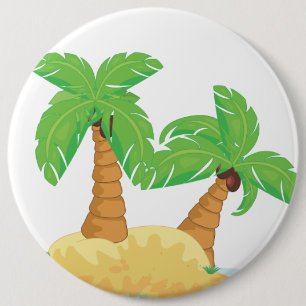 Desert Island 6 Cm Round Badge