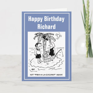 Desert Island Castaway has Fish a la Coconut Meal Card