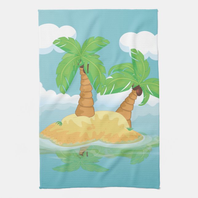 Desert Island Tea Towel (Vertical)
