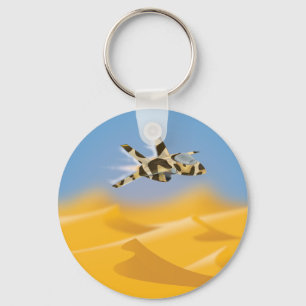 Desert Jet Fighter Key Ring