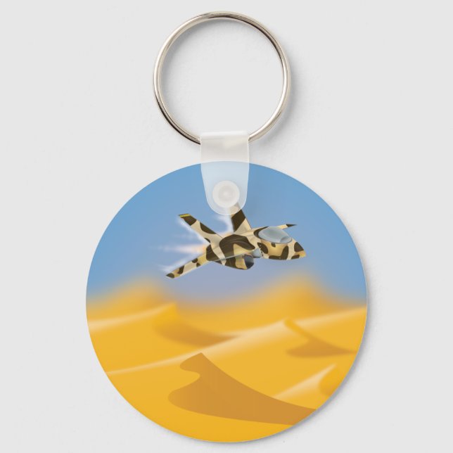 Desert Jet Fighter Key Ring (Front)