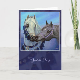 Desert Jewels Arabian horses greeting card