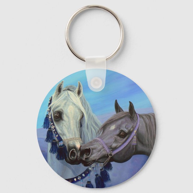 Desert Jewels Arabian horses keychain (Front)