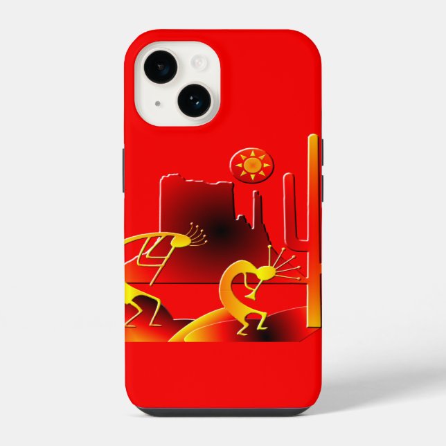 Desert Kokopelli iPhone Case (Back)
