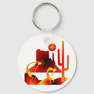 Desert Kokopelli Key Ring