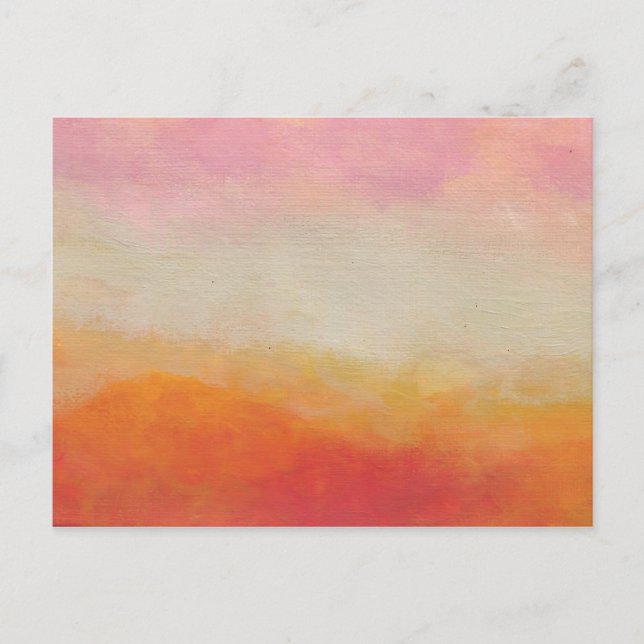 Desert Lands Abstract Landscape Painting Postcard (Front)
