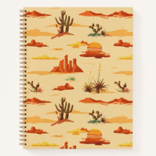 Desert Landscape Arizona Pattern Notebook