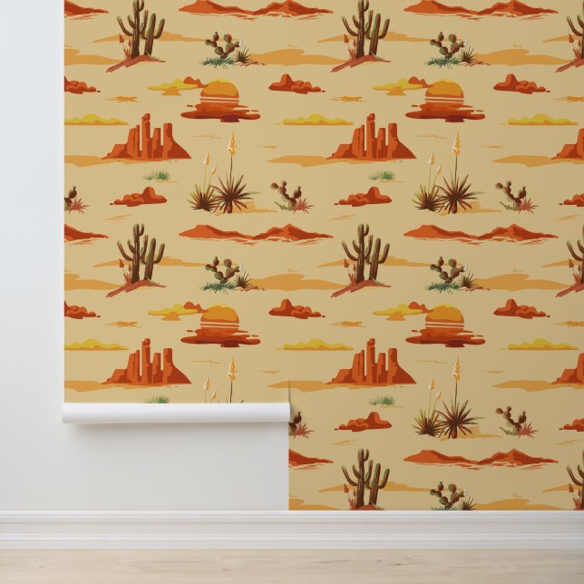 Desert Landscape Arizona Pattern Wallpaper (Application)