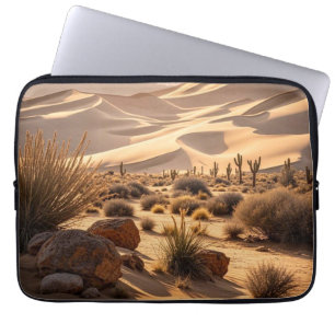 Desert landscape at sunset laptop sleeve