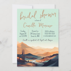Desert Landscape Bridal Shower Invitation