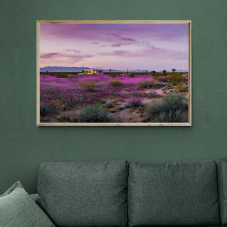 Desert Landscape in Bloom AI Art | Photorealistic  Poster