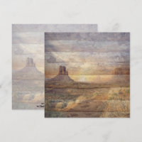 Desert Landscape Monument Valley And Cloudy Sky