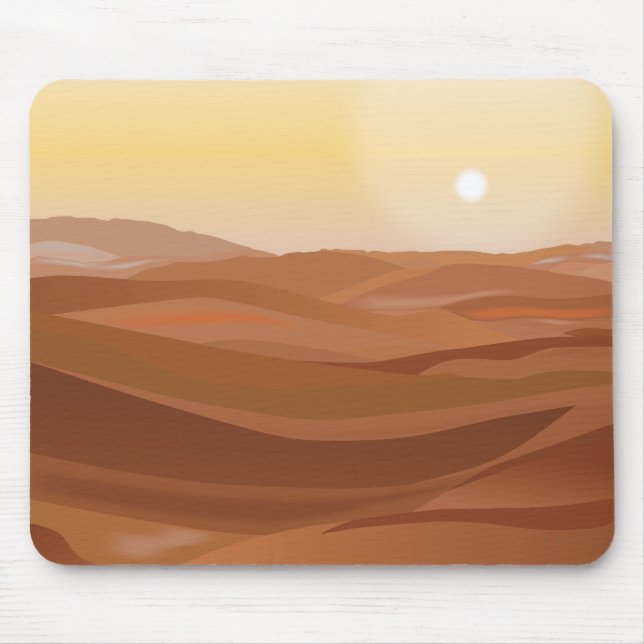 Desert Landscape Mouse Pad / Desk Mat (Front)
