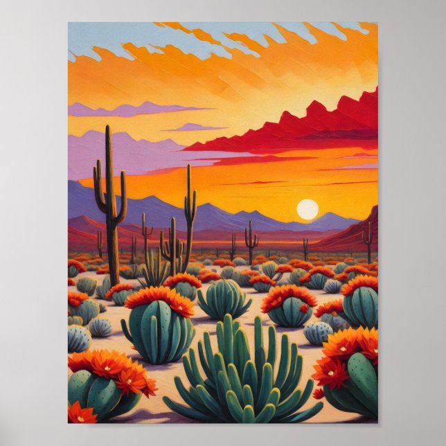Desert landscape Poster (Front)