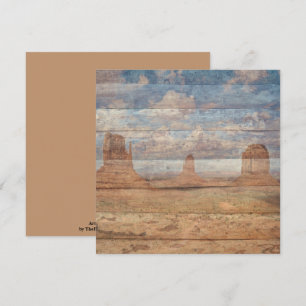 Desert Landscape Sandstone Buttes And Heavenly Sky Card