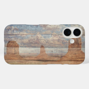 Desert Landscape Sandstone Buttes And Heavenly Sky iPhone 16 Case