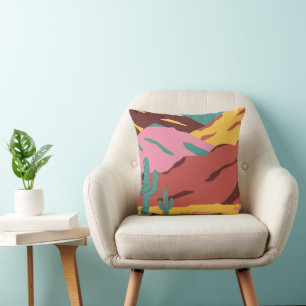 Desert Landscape Throw Pillow