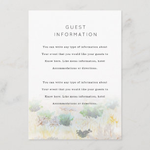 Desert Landscape Wedding Insert