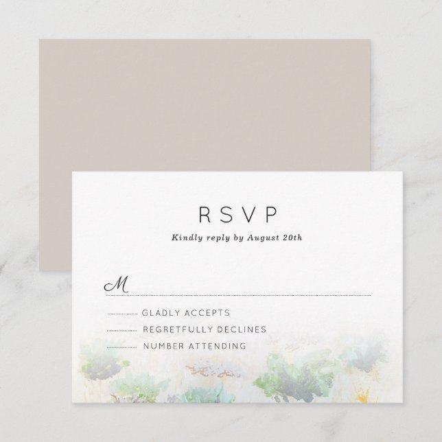 Desert Landscape Wedding RSVP (Front/Back)