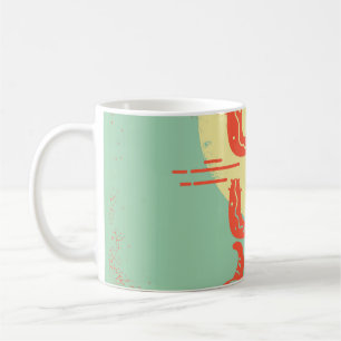 Desert landscape with Cactuses and cow skull. Vint Coffee Mug