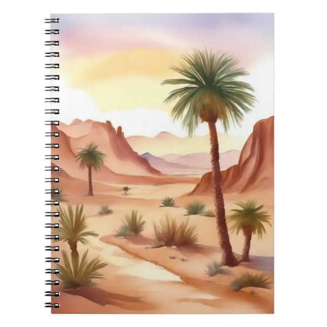 Desert Landscape with Date Palms Notebook (Front)