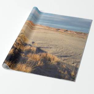 Desert Landscape with Waving Shadow Photo Wrapping Paper