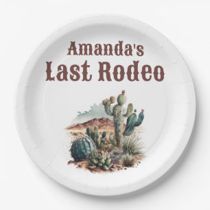 Desert Last Rodeo Scottsdale Bachelorette Weekend Paper Plate