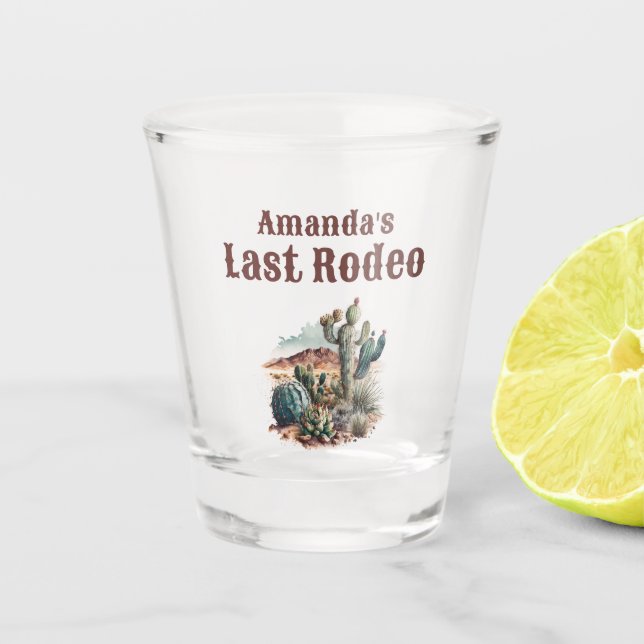 Desert Last Rodeo Scottsdale Bachelorette Weekend Shot Glass (Front)