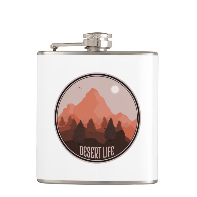 Desert Life Hip Flask (Front)