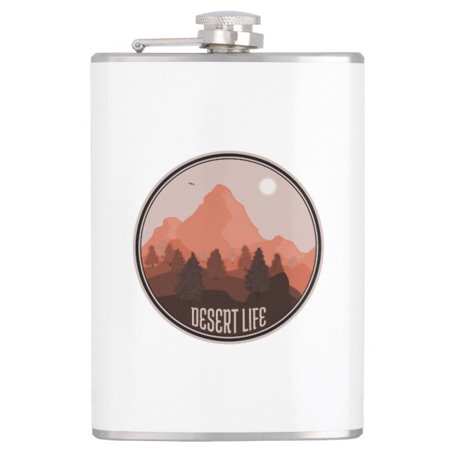 Desert Life Hip Flask (Front)