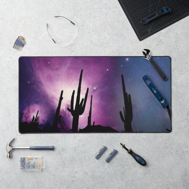 DESERT LIGHTS STARS NEBULA DESK MAT (Workstation)