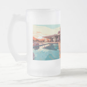 DESERT LIVING #3 FROSTED GLASS BEER MUG