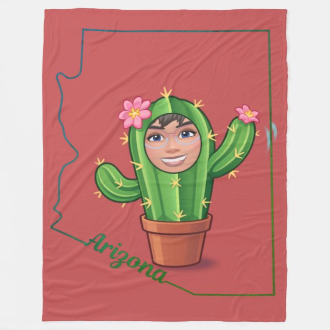 Desert Lotus Fleece Blanket (Front)