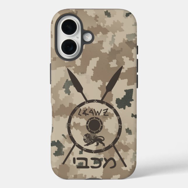 Desert Maccabee Shield And Spears Case-Mate iPhone Case (Back)