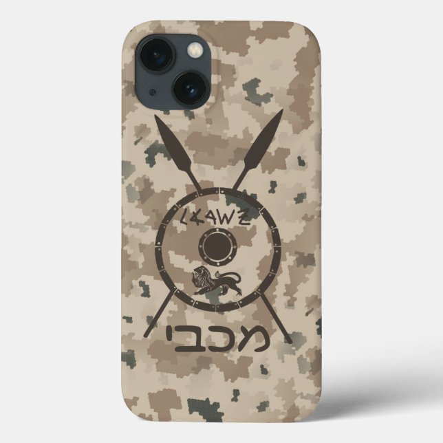 Desert Maccabee Shield And Spears Case-Mate iPhone Case (Back)