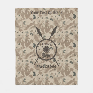 Desert Maccabee Shield And Spears Fleece Blanket