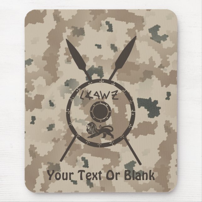 Desert Maccabee Shield And Spears Mouse Mat (Front)