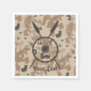 Desert Maccabee Shield And Spears Napkin